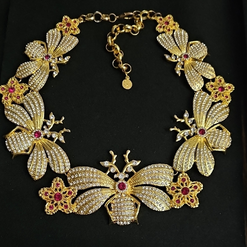 Sassy Jones Gold and Silver Floral Necklace